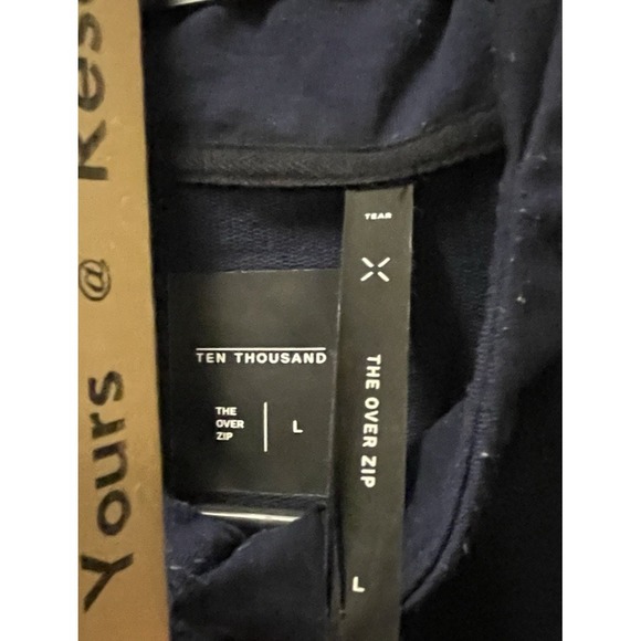 Ten Thousand The Over Zip Mens Large Blue Versatile Mock Neck Zip Pullover - Picture 5 of 10